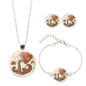 Zodiac Pattern Jewelry Set