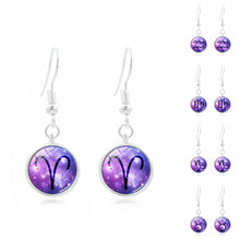 Load image into Gallery viewer, Zodic Sigh Drop Dangle Long Earring